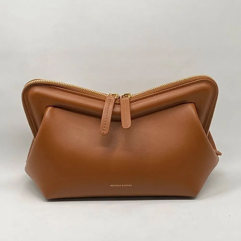 Mansur Gavriel Mini M Frame Leather Crossbody Bag